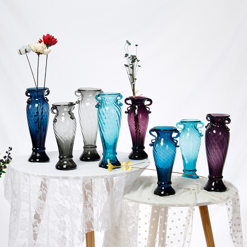 Glass colorfull flower holder