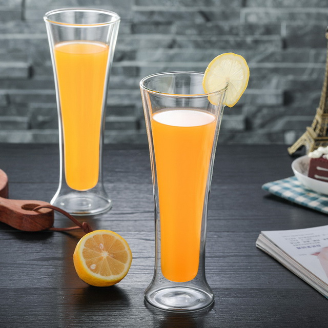 Good quality borosilicate double wall glass cup