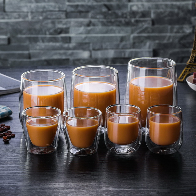 Good quality borosilicate double wall glass cup