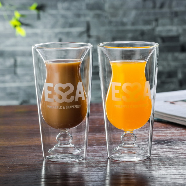 Good quality borosilicate double wall glass cup