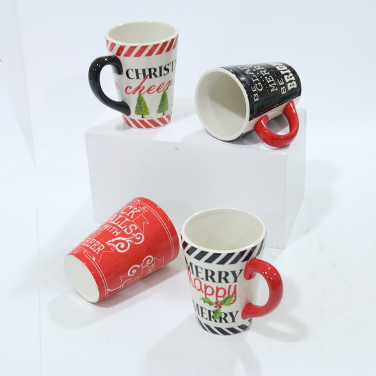 Stoneware mug with 2C decal printing and handle 003