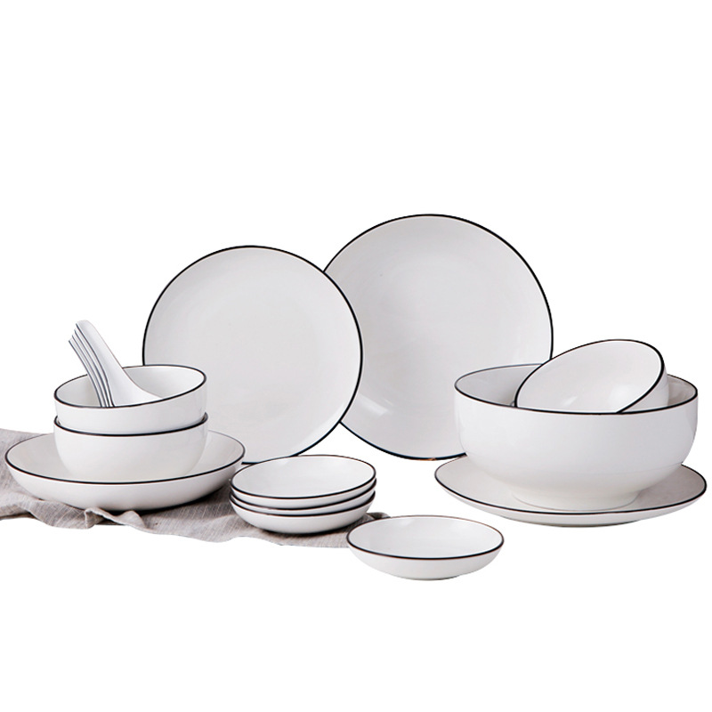 White color ceramic dinnerware 02